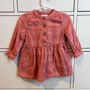 Plaid long sleeve flowy dress